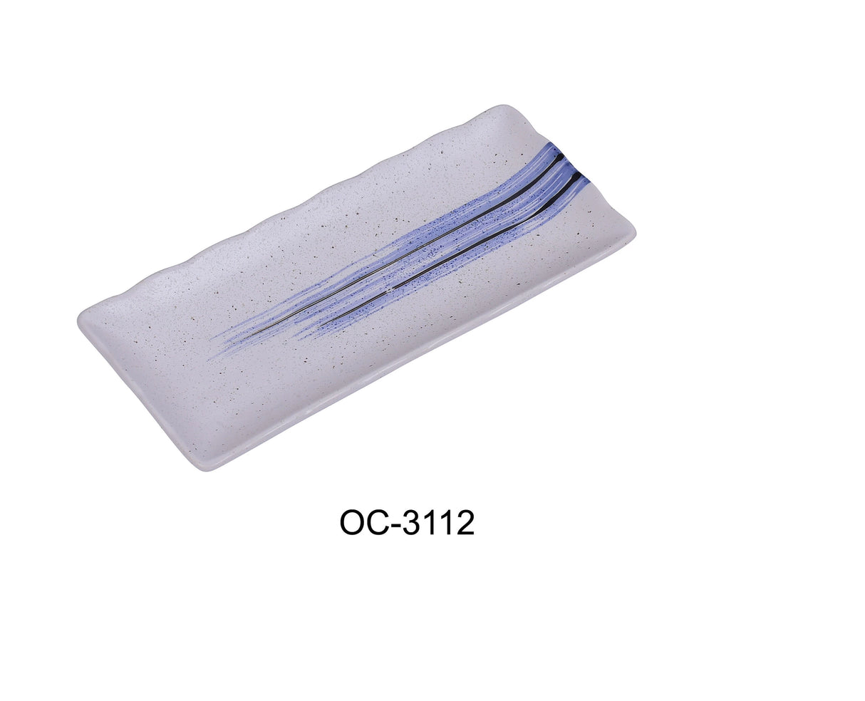 Yanco Ocean 11 1/2" X 5 1/2" Rectangular Sushi Plate