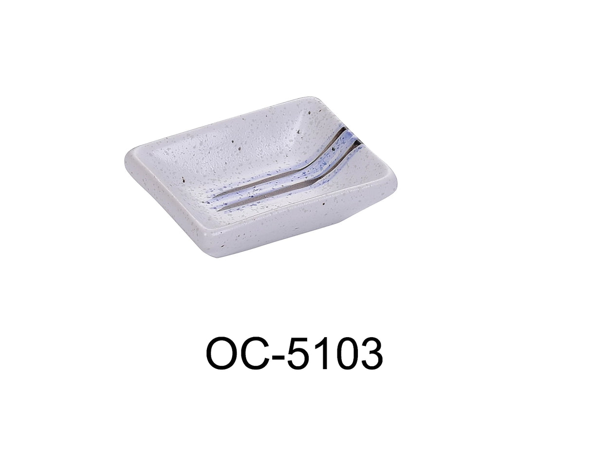 Yanco Ocean 3" X 2 1/4" Rectangular Sauce Dish 1 Oz