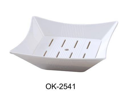 Yanco Osaka 11" X 3"H Square Seafood Bowl 