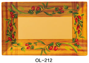 Yanco Olive 12" X 7 1/2" Rectangular Plate