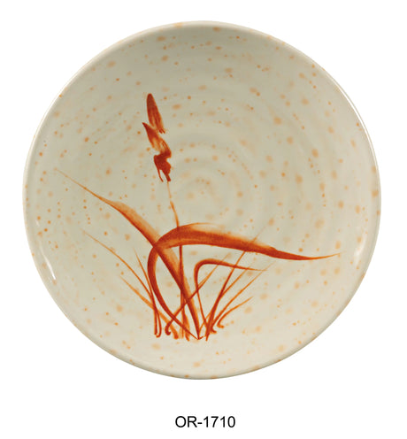 Yanco Orchis 9 3/4" Round Plate Gold Orchis