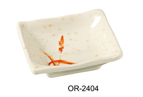 Yanco Orchis 4" Square Sauce Dish Gold Orchis 3.5 Oz