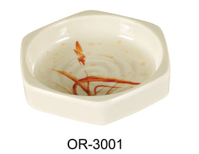 Yanco Orchis 4 1/8" Sauce Dish Gold Orchis 3.5 Oz