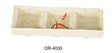Yanco Orchis 7 1/2" X 3" Triple Sauce Dish Gold Orchis 2.5 Oz Each