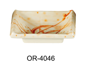 Yanco Orchis 3 3/4" X 2 1/2" Sauce Dish Gold Orchis 2.5 Oz