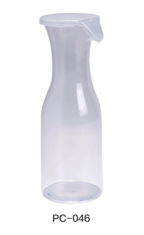 Yanco 46 oz Pitcher Wine/Juice Decanter with Lid 3 3/4” x 11”