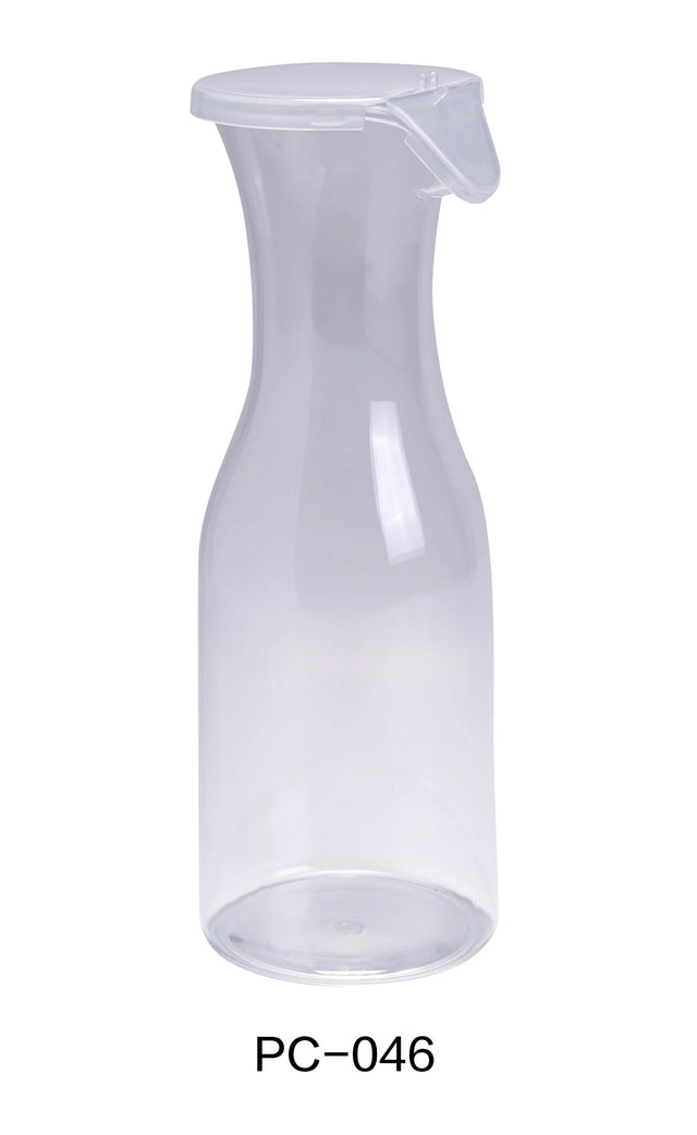 Yanco 46 oz Pitcher Wine/Juice Decanter with Lid 3 3/4” x 11”
