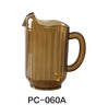 Yanco 3 Spout Plastic Pitcher Amber 60 Oz