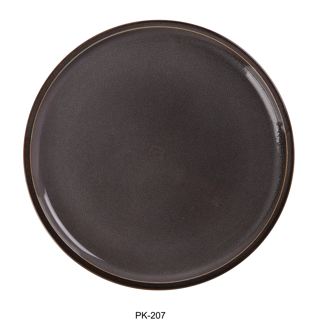 Yanco Peacock 7" X 3/4" Round Plate With Upright Rim