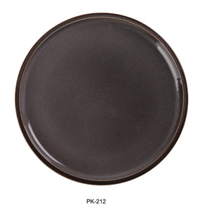 Yanco Peacock 12" X 1" Round Plate With Upright Rim