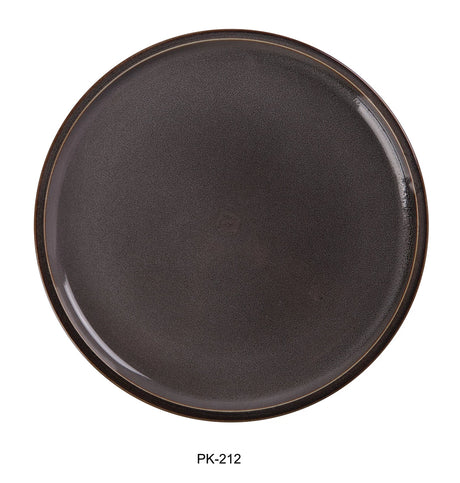 Yanco Peacock 12" X 1" Round Plate With Upright Rim