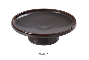 Yanco Peacock 7 1/2" X 2 1/2" Footed Dessert Plate 