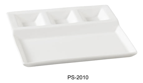 Yanco Piscataway 10 1/4" X 8 3/4" 4-Compartment