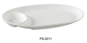 Yanco Piscataway 11" X 5 3/4" Oval Compartment