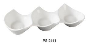 Yanco Piscataway 11" X 5" 3-Compartment 3 Oz Each