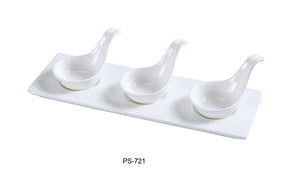 Yanco Piscataway Three 2" Spoon With 10 1/2" X 3 1/2" Tray 2 Oz Each