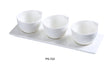 Yanco Piscataway Three 3" Cup With 10 1/2" X 3 1/2" Tray 4 Oz Each