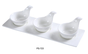 Yanco Piscataway Three 3 1/4" Spoon With 13 1/2" X 4 1/2" Tray 4 Oz Each