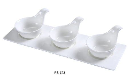 Yanco Piscataway Three 3 1/4" Spoon With 13 1/2" X 4 1/2" Tray 4 Oz Each