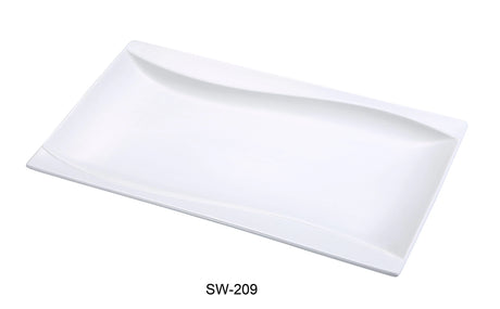 Yanco Sea Wave 9" X 6 1/4" Rectangular Plate