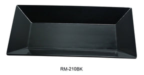 Yanco Rome-Black 10" X 6" Rectangular Plate Black