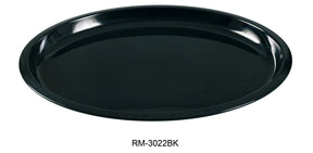 Yanco Rome-Black 22" X 18" Turkey Platter, 1 1/4" Deep Black