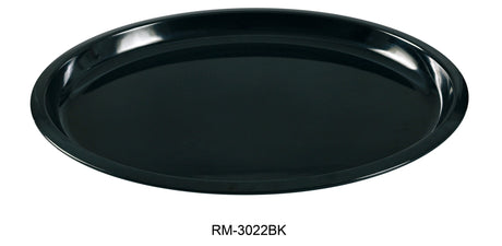 Yanco Rome-Black 22" X 18" Turkey Platter, 1 1/4" Deep Black