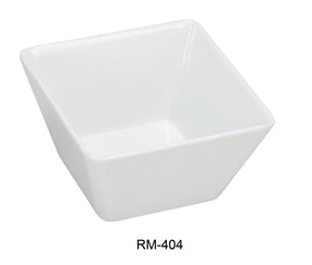 Yanco Rome 3 3/4" X 2 1/2"H Square Bowl 10 Oz