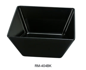 Yanco Rome-Black 3 3/4" X 2 1/2"H Square Bowl 10 Oz Black 