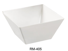 Yanco Rome 5" X 2 3/4"H Square Bowl 18 Oz