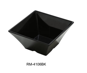 Yanco Rome-Black 6" X 3"H Square Bowl 26 Oz