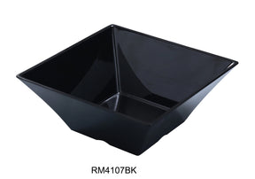 Yanco Rome-Black 7 1/2" X 3 1/2"H Square Bowl 2 Qt