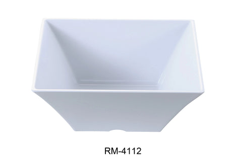 Yanco Rome 12" X 5"H Square Bowl 8 Qt