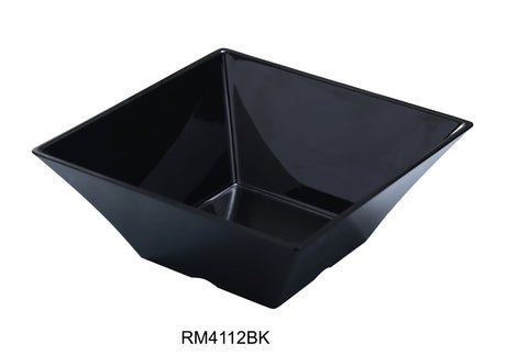 Yanco Rome-Black 12" X 5"H Square Bowl 8 Qt
