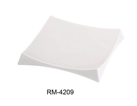 Yanco Rome 8 1/2" Square Sushi Plate With Foot