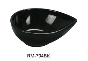 Yanco Rome-Black 4" X 3 1/2" X 1 1/2" Waterdrop Shape Dish Black 4 Oz