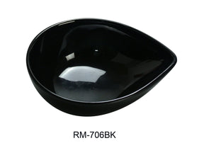 Yanco Rome-Black 5 3/4" X 4 1/2" X 2" Waterdrop Shape Dish Black 10 Oz