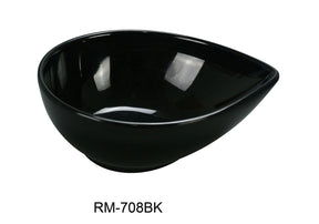 Yanco Rome-Black 8" X 6" X 2 3/4" Waterdrop Shape Bowl Black 26 Oz