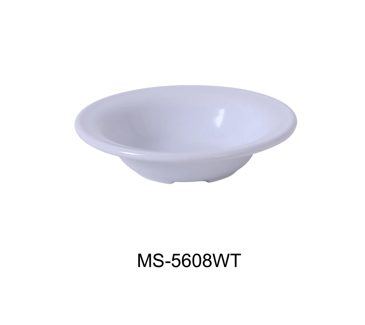 Yanco MILE STONE   6" X 1 1/2"H SALAD BOWL - 8 OZ WHITE