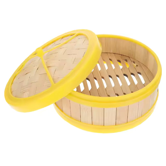 Bamboo steamer - steamer lid with plastic ring