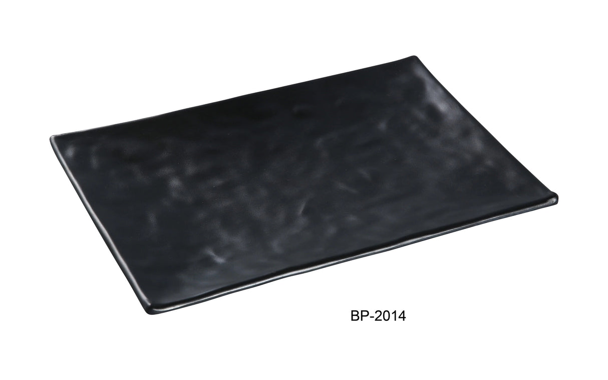 Yanco BLACK PEARL 14" X 9" RECTANGULAR PLATE