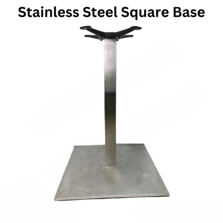 Stainless steel square table base