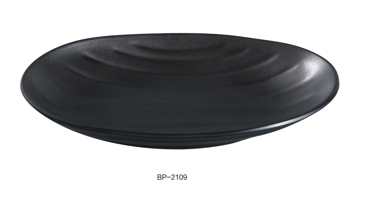 Yanco BLACK PEARL 9 1/2" X 5 1/2" OVAL DEEP PLATE