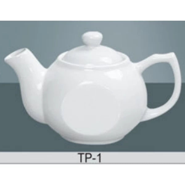 36 Pack Yanco TP-1 7 3/4" X 4" X 3 1/2" COFFEE / TEA POT RAISED LID 15 OZ