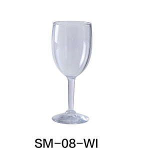 Yanco Stemware 8 Oz Wine 2 3/4" X 7"