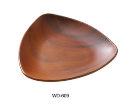 Yanco Wooden 9" X 1 1/2" Triangle Deep Plate 20 Oz