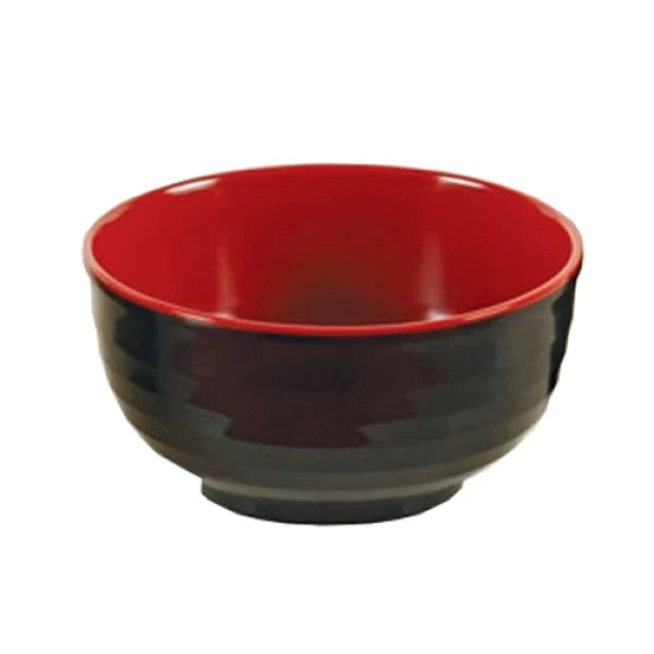 Yanco 黑色和红色 6 1/4 英寸碗 16 盎司