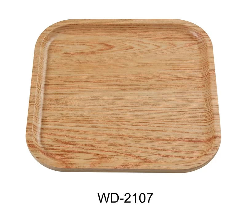 Yanco Wooden 7 1/8" Square Plate