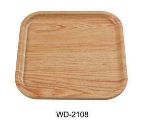 Yanco Wooden 8 1/8" Square Plate