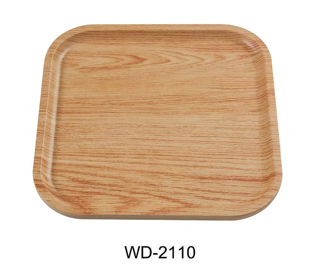 Yanco Wooden 9 3/4" Square Plate